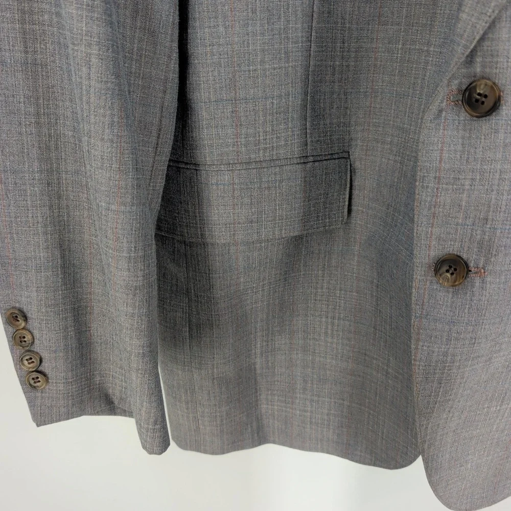 Ambassador Suiting Two Button Front Notch Collar Sport Coat Blazer‎ Gray Sz 36S